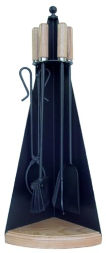 Imex El Zorro 12020-N - JUEGO CHIMENEA PIRAMIDE 4 PIEZAS (NEGRO)