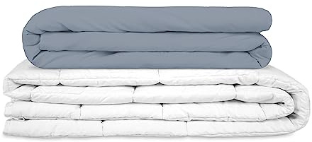 TherapieDecken - Basic Gravity Gewichtsdecke für Erwachsene Weighted Blanket Schwere Decke Für besseren Schlaf, Steel Blue, Größe: 150x220 cm 6 kg