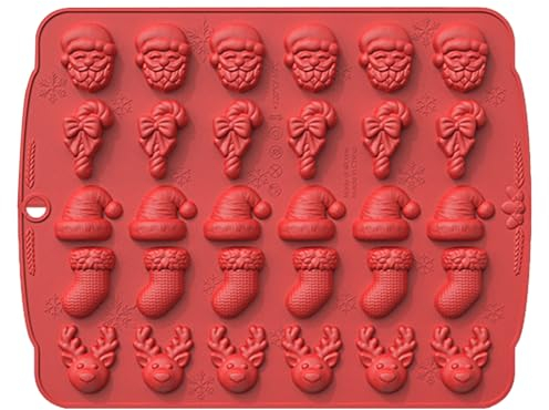 Weihnachts-Ausstechformen aus Silikon, lebensmittelecht, nicht Weihnachtsformen, leicht zu lösen, wiederverwendbar, sichere Ausstechform, antihaftbeschichtet, Backformen