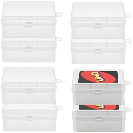Hileapx UNO Kartenetui für Mattel UNO Kartenspiel, hält 112 Stück UNO Kartendeck für Classic/Dare/Flip/DOS/Flex Deck und so weiter, Kunststoff-Spielkartenetui Box Aufbewahrung (keine Karten)