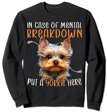 Yorkshire Terrier Teacup Diapers Hair Bows Dad Teacup Yorkie Sweatshirt
