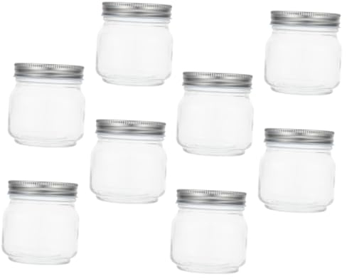 VINTORKY 8pièces Bocaux Transparent Avec Couvercle De Récipients Hermétiques Pour Confitures Miel Et Stockage Alimentaire