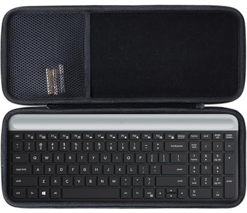 Lebakort ﻿Duro Viaggio Caso Custodia per Logitech MK470 Kit Mouse e Tastiera Wireless (Nero)