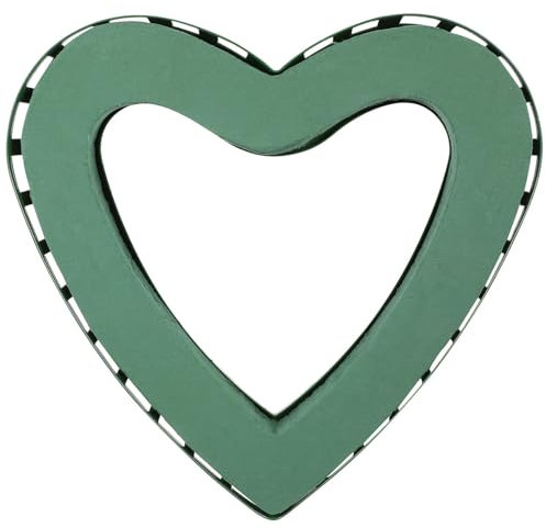 NUOBESTY Floral Foam Block, Heart Shaped Foam Green Wet and Dry Foam Florist Plant Foam for Fresh Artificial Flowers Wedding Party Decorations 41cm