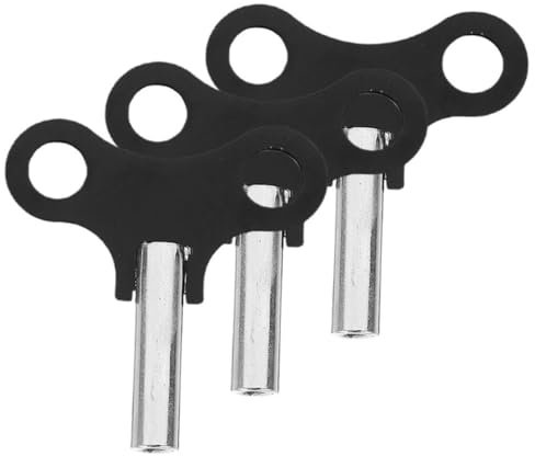 Alipis 3stücke Teiliges Retro Aufziehschlüssel Für Wanduhren Und Standuhren Stabiles Metall Uhrwerk-windewerkzeug Für Präzise Uhrenreparatur Und Vielseitige Kompatibilität