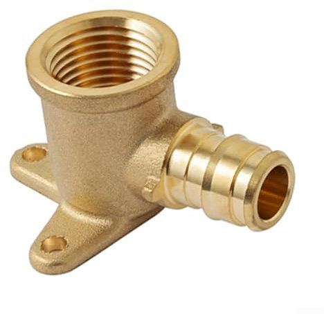 Messing Pex B Expansion Drop Ear Elbow für Sanitäranwendungen, nahtlose Integration mit bestehenden Systemen mit Kupferringen (2 Stück 1,9 cm)