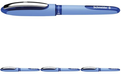 SCHNEIDER Topliner 967 Fineliner (Strichstärke 0,3 mm) 1 Stück blau (Packung mit 4)
