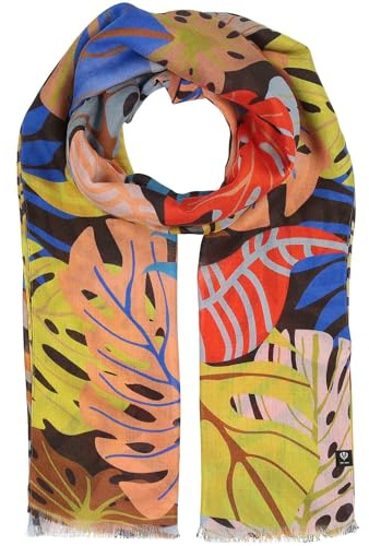FRAAS Damen Schal mit Blatt-Muster - 58 x 178 cm - leichtes Accessoire aus 100% reiner Viskose - Sustainability Edition