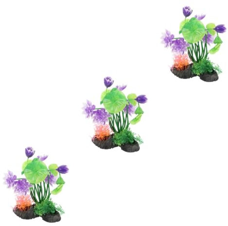Toddmomy 3pièces Plantes Aquatiques Artificielles Décoratives pour Aquarium Accessoire De Décoration Remplaçable Et Résistantes pour Décorer Poissonnière
