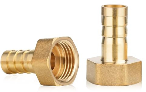 CXNXFD 2 tubi in ottone da 1/2 pollici, attacco per tubo da 10 mm, bocchetta per tubi, filettatura interna G1/2