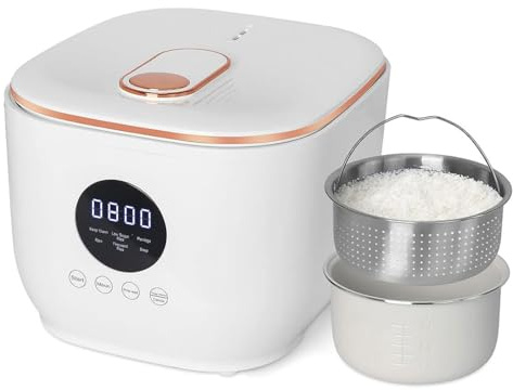 Cuideur à Riz à Faible teneur en Sucre, cuiseur à Riz Portable 3L, 5 Modes de Cuisson, Rendez-Vous Intelligent 24h / 24, glaçure en céramique antiadhésive, cuiseur à Riz électrique Amovible