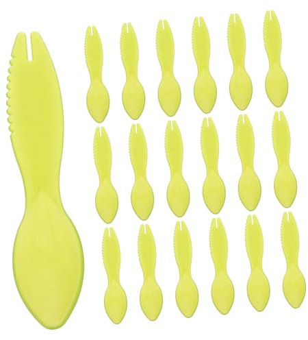 Cabilock 20 pièces Cuillère à Kiwi Outil Multifonction Éplucheur de Fruits Plastique Accessoire Ergonomique pour Cuisine pour Kiwis et Autres Fruits