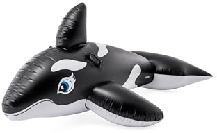 Orca-Reitwal Schwimmtier aufblasbar, Poolspielzeug für Kinder 193 x 119 cm Orca