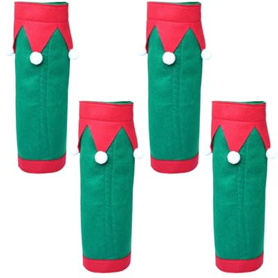 Sharplace 4er-Set Weihnachts-Pferdebeinbandagen, Pferdezubehör, Schutzausrüstung, wärmend, atmungsaktiv, für Pferdedekoration, GrÜn