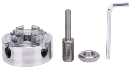 Mini set di mandrini per tornio in acciaio legato autocentrante per tornitura del legno Mandrino per tornio elettrico Accessorio per tornio per la lavorazione del legno