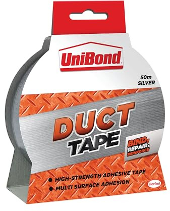 UniBond 1405197 Original Duct Tape High Strength Adhesive - 50 mm x 50 m, Silver