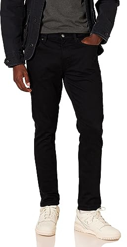 Amazon Essentials Herren Stretchjeans, Skinny-Passform - Auslauffarben, Schwarz, 38W / 34L