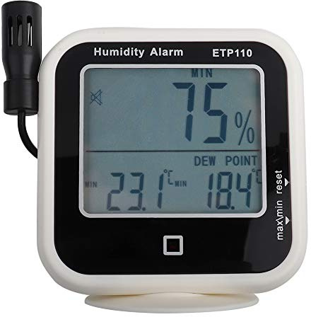 Thermomètre Numérique ETP110 Hygromètre Humidité Température Point de Rosée Jauge Mètre pour Laboratoire Bureau à Domicile de Walfront