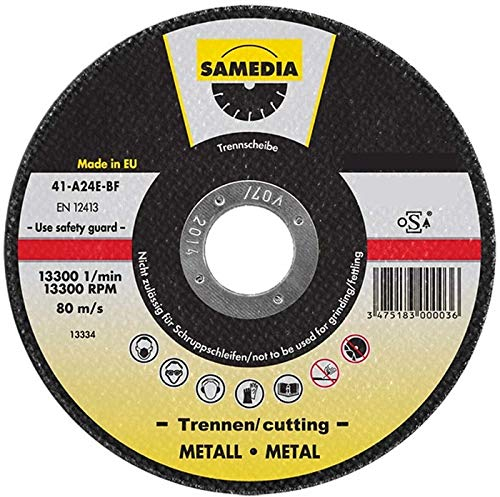 Samedia TKM Korund-Trennscheiben 25 Stück Metall Trennscheibe versch. Größen (Ø 115 mm x 2 mm)
