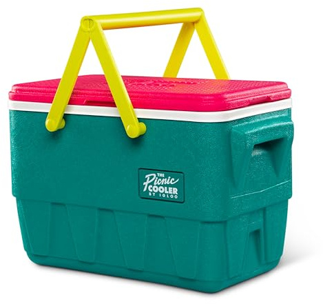 IGLOO Retro Picnic Basket 25 Kylbox 23L – passiv kylbox i retro picknickkorg‑design, håller is fryst i flera dagar, perfekt för picknick, park, strand & fritid, lätt & enkel att rengöra