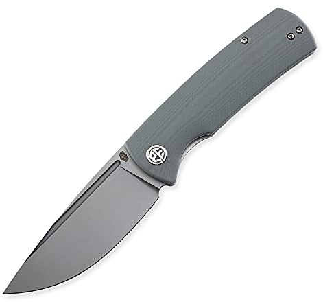 Petrified fish PFP01 Beluga Klappmesser, 3.62 K110 Stahl Klinge G10 Griff, Mit Kugellager EDC Taschenmesser (Gray Sandblasting) | Grauer G10-Griff, beidhändig verwendbarer Taschenclip, Linerverriegelung, Keramik-Kugellager, EDC-Messer für Camping, Outdoor