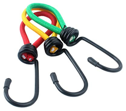 Toddmomy 3-teiliges Set 15 cm Zelthaken Campingzeltschnur Elastisches Seil Schnalle Bindungsgurt Outdoor-zubehör Zufällige Farbe