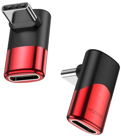 MOGOOD Adaptador USB C Macho-Hembra 90° Ángulo Recto 40Gbps 100W C.Rápida