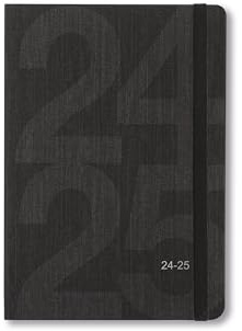 Letts of London Block A6 Schülerkalender 2024/2025 Wochenansicht Schwarz