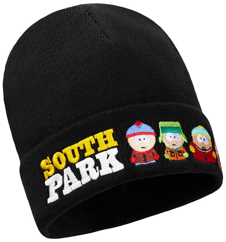 South Park Bonnet Hiver ou 3 Pièces Ensemble Bonnet Echarpe Gants pour Ado, Tricotés Accessoires Hiver, Chaud Idee Cadeau