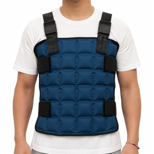 Blobuste 72-Cell Cooling Vest for Men and Women, Adjustable, Blue