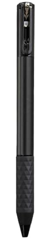 BLASHRD Geometrischer Knisterstift Aus Metall Fidget, Switchpen zum Stressabbau Aus Metall mit Formverschiebung, 0,5 mm Einziehbarer Gelstift, Schwarz