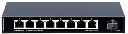 Switch Ethernet aziendali Switch Ethernet 2.5G a 8 Porte Switcher di Rete 2.5GBASE-T Hub uplink 10Gigabit Splitter Internet Fanless