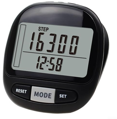 CNANRNANC 3D Pedometer Step Counter Large Digital Display Walking Running Climbing Fitness Trackers Portable Clip-On Device