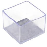 Blausky 10 tappi di protezione per gambe della sedia, in silicone trasparente, con feltrini in feltro, resistenti all'usura, per mobili, gambe della sedia, quadrati, 80 x 80 mm