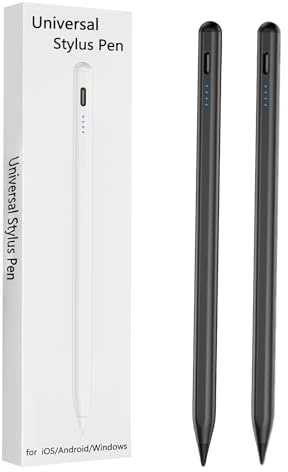 2 Pieces Stylus Pen for Samsung Galaxy Tab A9/A8/A7 Tablet Pens for iOS/Android/Windows Stylists Pen with Dual Touch Screen Stylus Pencil (Black)