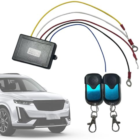Verricello wireless per recupero - Kit di controllo remoto, interruttore per telecomando per camion, ATV e | Controller da 22,7 m, set di interruttori per telecomando wireless per verricello elett