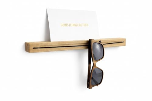 P Portia by Callidus Designs Brillenhalter aus FSC®-zertifizierten Eichenholz – Wandaufbewahrung mit Gummiband | Minimalistisch & funktional, Aufhängung mit und ohne Bohren möglich