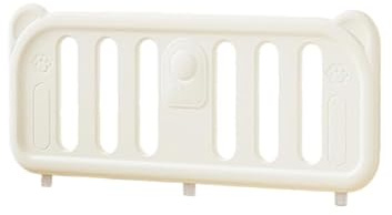 habeig Bettgitter für Kinder, Rausfallschutz, 120 x 47 cm, 5-stufig Höhenverstellbar, Weiß, mit Metallrahmen (20276)