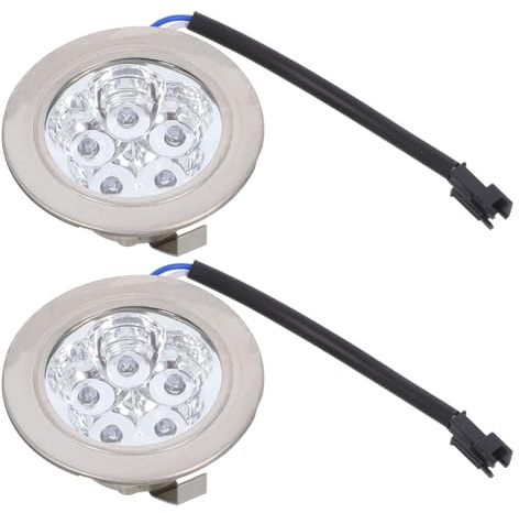 IWOWHERO Bombillas LED para Campana Extractora 12v Dc Luz Fría Diseño Redondo 2 Unidades Iluminación para Cocina y Placa de Cocina Reemplazo Compatible Ahorro Energético