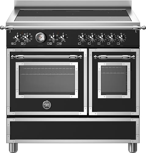 Bertazzoni Heritage Series HER95I2ENET 90cm wide Electric Range Cooker with Induction Hob - Matt Black