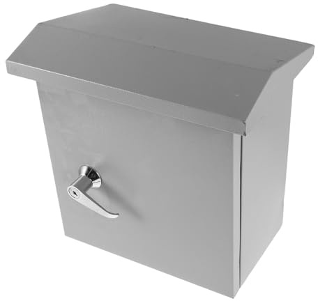 Sewroro Outdoor Waterproof Metal Distribution Box Weatherproof Electrical Breaker Box for Construction Sites with Rustproof Corrosion-Resistant Housing 30x25x15 Cm