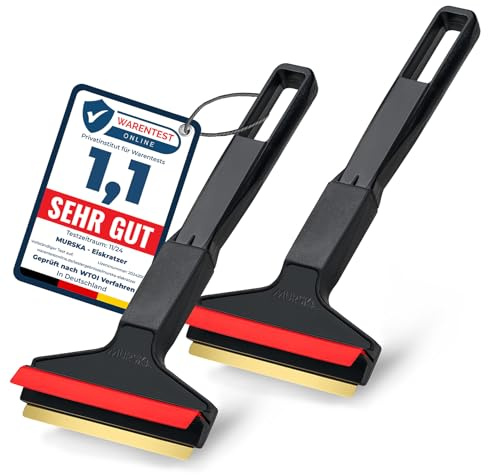 L&P Car Design A053-2 Pack Ice Scraper Brass Blade Original Murska from Europe 100% Quality Winter Goods Automotive Black Red