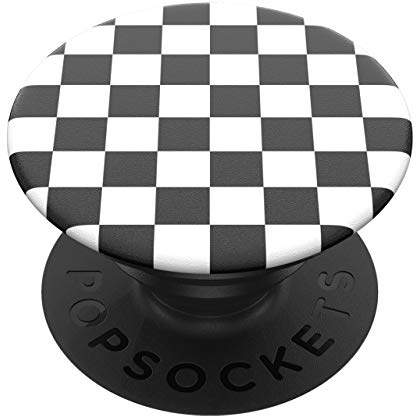 Popsockets - Soporte y Agarre Intercambiable de Expansión para Teléfonos Móviles y Tabletas - Checker Black
