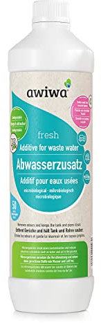 awiwa fresh Grauwassertank Zusatz (1,0l) - mikrobiologischer Grauwassertank Reiniger beseitigt Schmutz und säubert Tank & Leitungen - starker Abwassertank Reiniger gegen unangenehme Gerüche