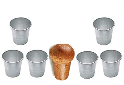 ARCOBALENOPARTY Baba' Normali Forma Stampo in Alluminio per Dolci,Dimensioni 6X6 CM (9 Forme)