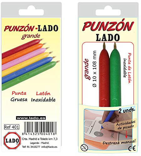 Punzón LADO grande Punta Latón inoxidable