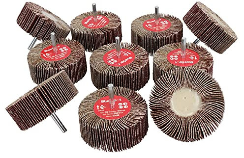 Lot de 10 disques abrasifs à lamelles Grain 60 80 mm