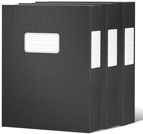 JiaWei Binder, Storage Folders Box 3Pack, File Boxes with Magnetic Closure Lids, 1.8 Width File Folder, Letter Size Binder, 300 Sheets Capacity