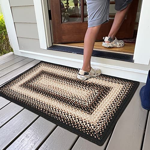 Homespice Black Mist geflochtener Teppich, 50.8x76.2 cm, Spülbecken-Absorbierung, ergonomischer Komfort Stehmatte
