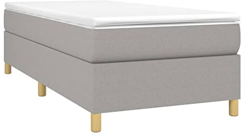 vidaXL Boxspringbettgestell Hellgrau 80x200 cm Stoff